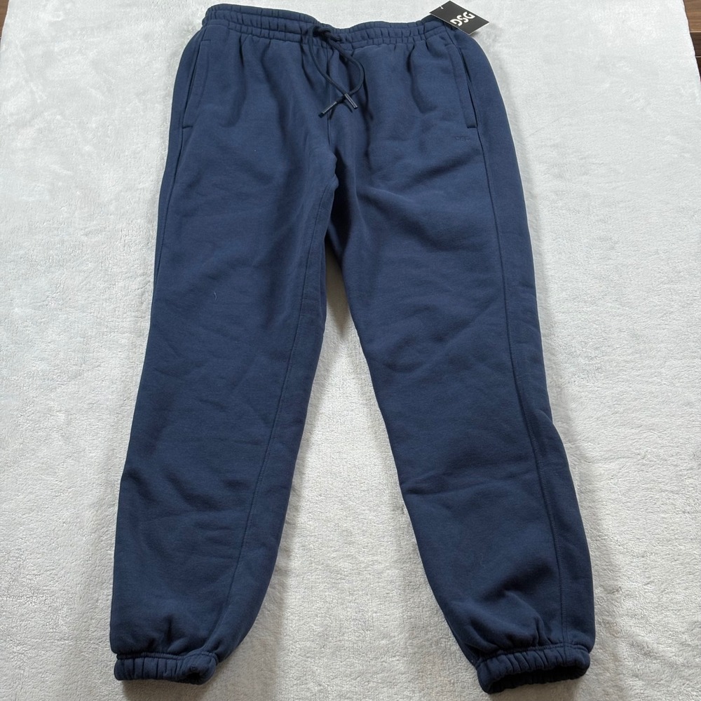 DSG Mens Classic Fleece Cinch Pant University Navy Blue Joggers CKP7064CN Small